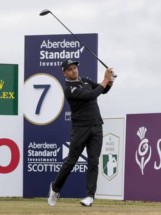 12th July 2018, Gullane Golf Club, Gullane, Scotland; Aberdeen Investments Scottish Open Golf, 1st round; Rickie Fowler on the 7th Tee  ActionPlus12046722 AlanxRennie