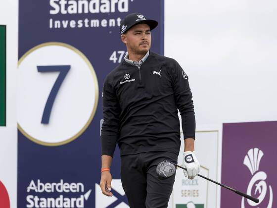 12th July 2018, Gullane Golf Club, Gullane, Scotland; Aberdeen Investments Scottish Open Golf, 1st round; Rickie Fowler on the 7th Tee  ActionPlus12046723 AlanxRennie