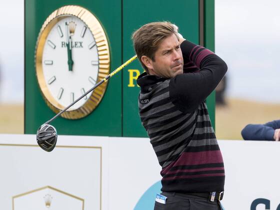 12th July 2018, Gullane Golf Club, Gullane, Scotland; Aberdeen Investments Scottish Open Golf, 1st round; Robert Rock on the 16th Tee  ActionPlus12046733 AlanxRennie