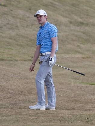 15th July 2018, Gullane Golf Club, Gullane, Scotland; Aberdeen Investments Scottish Open Golf, 4th round; Connor Syme plays to the green on the first fairway  ActionPlus12047867 AlanxRennie
