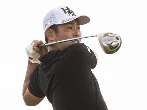 15th July 2018, Gullane Golf Club, Gullane, Scotland; Aberdeen Investments Scottish Open Golf, 4th round; Hideto Tanihara with his shot from the second tee  ActionPlus12047875 AlanxRennie