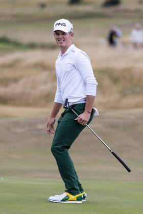 15th July 2018, Gullane Golf Club, Gullane, Scotland; Aberdeen Investments Scottish Open Golf, 4th round; Brandon Stone reacts to putt on the 17th green as he headed for a closing round 60  ActionPlus12048151 AlanxRennie
