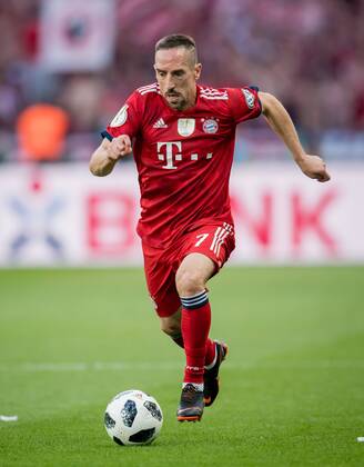 19. Mai 2018: Berlin, Olympiastadion: Fussball DFB-Pokalfinale: FC Bayern Muenchen - Eintracht Frankfurt: Muenchens Franck Ribery am Ball.