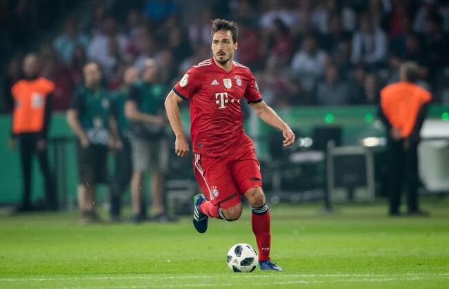 19. Mai 2018: Berlin, Olympiastadion: Fussball DFB-Pokalfinale: FC Bayern Muenchen - Eintracht Frankfurt: Muenchens Mats Hummels am Ball.