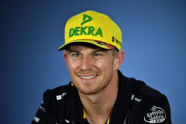 Nico HUELKENBERG,HÜLKENBERG (GER,Renault F1 Team), Aktion,Einzelbild,angeschnittenes Einzelmotiv,Portraet,Portrait,Porträt, Pressekonferenz. Formel 1:GP von DeutschlandDeutschland,Hockenheimring,Saison 2018,am 19.07.2018.