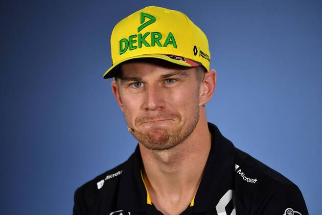 Nico HUELKENBERG,HÜLKENBERG (GER,Renault F1 Team), Aktion,Einzelbild,angeschnittenes Einzelmotiv,Portraet,Portrait,Porträt, Pressekonferenz. Formel 1:GP von DeutschlandDeutschland,Hockenheimring,Saison 2018,am 19.07.2018.