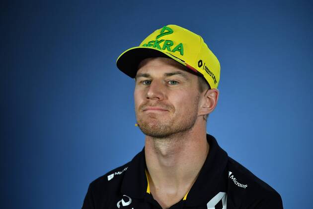 Nico HUELKENBERG,HÜLKENBERG (GER,Renault F1 Team), Aktion,Einzelbild,angeschnittenes Einzelmotiv,Portraet,Portrait,Porträt, Pressekonferenz. Formel 1:GP von DeutschlandDeutschland,Hockenheimring,Saison 2018,am 19.07.2018.