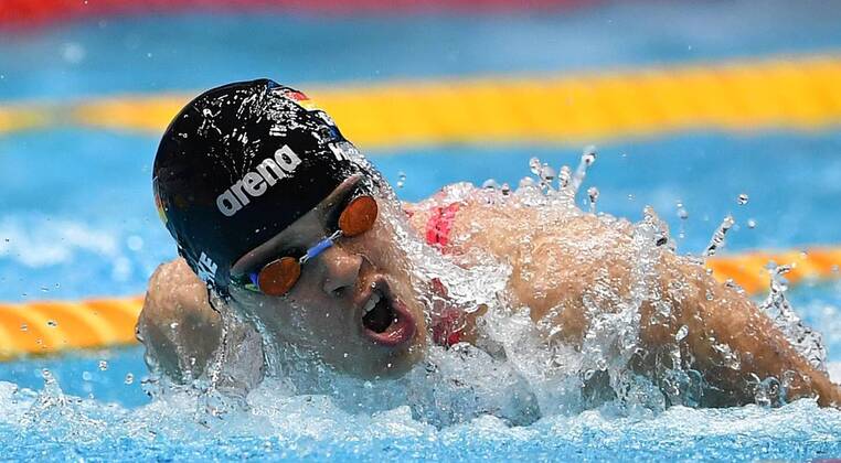 Sport Themen der Woche KW29 Sport Bilder des Tages Franziska Hentke (SC Magdeburg), gewinnt die 200m Butterfly 130. Internationale Deutsche Meisterschaften im Schwimmen Berlin 2018 swiming, Schwimmen, DM, Internationale Meisterschaften Berlin, 19.7.2018 Velodrom