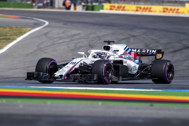 Motorsport: Formel 1, Saison 2018 2019, Training am Freitag, 20.07.2018 am Hockenheimring in Hockenheim (Deutschland). Lance Stroll (Williams Martini Racing) biegt ins Motodrom ein Copyright: xInderliedx