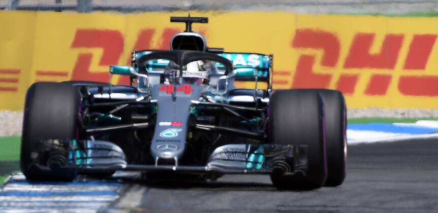20.07.2018, xpsx, Formel 1 Grand Prix von Deutschland, Grand Prix von Deutschland 1.Freies Training 2018 emspor, v.l. Lewis Hamilton (Mercedes AMG) Hockenheim