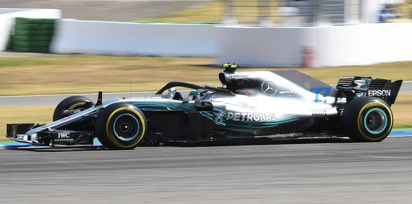 20.07.2018, xpsx, Formel 1 Grand Prix von Deutschland, Grand Prix von Deutschland 1.Freies Training 2018 emspor, v.l. Valtteri Bottas (Mercedes AMG) Hockenheim