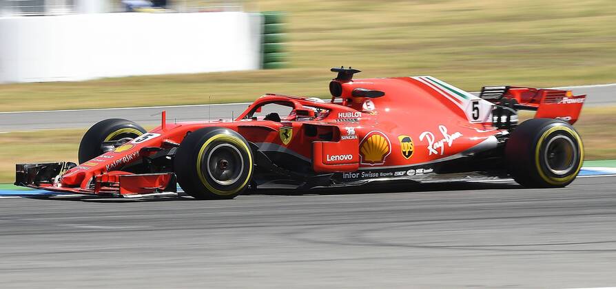 20.07.2018, xpsx, Formel 1 Grand Prix von Deutschland, Grand Prix von Deutschland 1.Freies Training 2018 emspor, v.l. Sebastian Vettel (Ferrari Scuderia Ferrari) Hockenheim