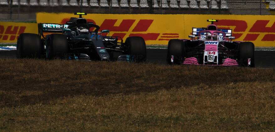 20.07.2018, xpsx, Formel 1 Grand Prix von Deutschland, Grand Prix von Deutschland 1.Freies Training 2018 emspor, v.l. Lewis Hamilton (Mercedes AMG), Esteban Ocon (Force India - Mercedes) Hockenheim