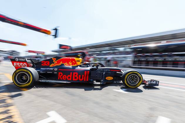 Max Verstappen (Red Bull Racing) faehrt aus der Box, Grosser Preis von Deutschland 2018, Motorsport, Formel 1, 20.07.2018, Grosser Preis von Deutschland 2018, Motorsport, Formel 1, 20.07.2018 Hockenheim Copyright: xEIBNER AlexanderxNeisx EP_ANS