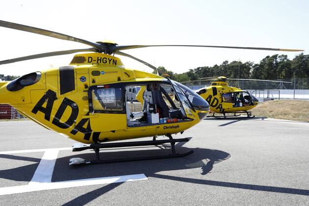 Motorsports: FIA Formula One World Championship WM Weltmeisterschaft 2018, Grand Prix of Germany, ADAC Luftrettung, Helicopter, Hubschrauber Hockenheim Germany