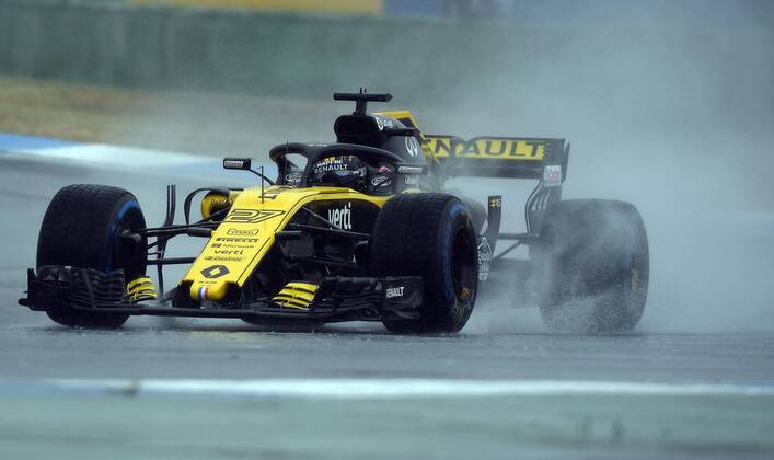 21.07.2018, xpsx, Formel 1 FIA, Grand Prix von Deutschland 3. Freies Training 2018 emspor, v.l. Nico Hülkenberg (Renault) Hockenheim