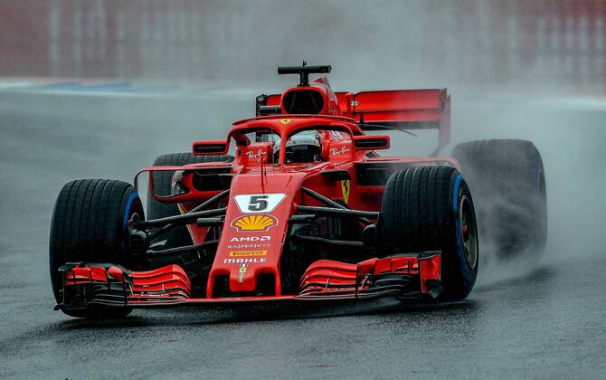 21.07.2018, xpsx, Formel 1 FIA, Grand Prix von Deutschland 3. Freies Training 2018 emspor, v.l. Sebastian Vettel (Ferrari Scuderia Ferrari) Hockenheim