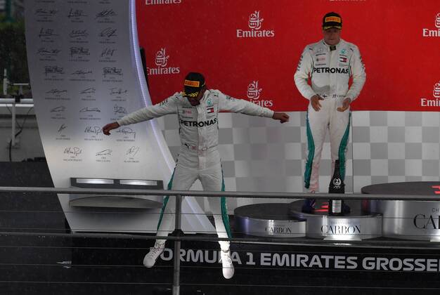 Lewis Hamilton; Valtteri Bottas; Mercedes Grand Prix, formula 1 GP, Germany in Hockenheim, 22.07.2018 Photo:mspb Jerry Andre Lewis Hamilton; Valtteri Bottas; Formel 1 GP, Germany 2018