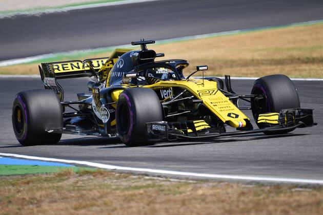 Nico HUELKENBERG,HÜLKENBERG (GER,Renault F1 Team), Aktion in seinem Rennwagen, Training, Formel 1:GP von DeutschlandDeutschland,Hockenheimring,Saison 2018,am 20.07.2018.