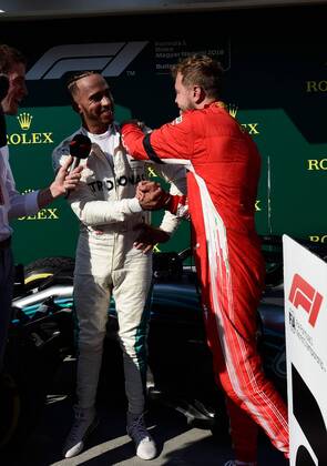 Lewis Hamilton; Mercedes Grand Prix, Sebastian Vettel, Scuderia Ferrari, formula 1 GP, Ungarn in Budapest, 29.07.2018 Photo:mspb Jerry Andre Lewis Hamilton; Sebastian Vettel, formula 1 GP, Ungarn 2018