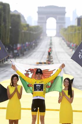 PARIS CHAMPS-ELYSEES, FRANCE - JULY 29 : THOMAS Geraint (GBR) of Team SKY during stage 21 of the 105th edition of the 2018 Tour de France cycling race, a stage of 116 kms between Houilles and Paris Champs-Elysees on July 29, 2018 in Paris Champs-Elysees, France, 29 07 18 CYCLISME : Tour de France - Etape 21 - Houilles Paris Champs-Elysees - 29 07 2018 PhotoNews Panoramic 
