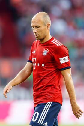 Deutschland, Muenchen, 05.08.2018, Testspiel, FC Bayern Muenchen - Manchester United ManU Arjen Robben (FCB) schaut ( DeFodi048