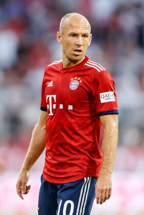 Deutschland, Muenchen, 05.08.2018, Testspiel, FC Bayern Muenchen - Manchester United ManU Arjen Robben (FCB) schaut ( DeFodi048
