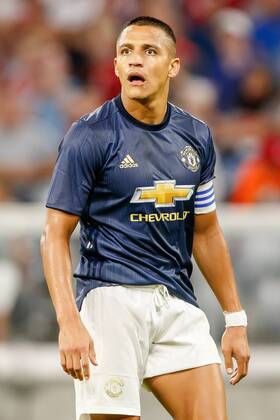 Deutschland, Muenchen, 05.08.2018, Testspiel, FC Bayern Muenchen - Manchester United ManU Alexis Sanchez (MAN) schaut ( DeFodi048