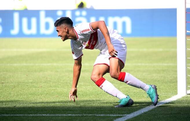 VfB Stuttgart - Atletico Madrid Deutschland, Stuttgart, 05.08.2018, Fussball, Bundesliga, Saison 2018 2019, Testspiel, VfB Stuttgart - Atletico Madrid: Nicolas Gonzalez (VfB Stuttgart).