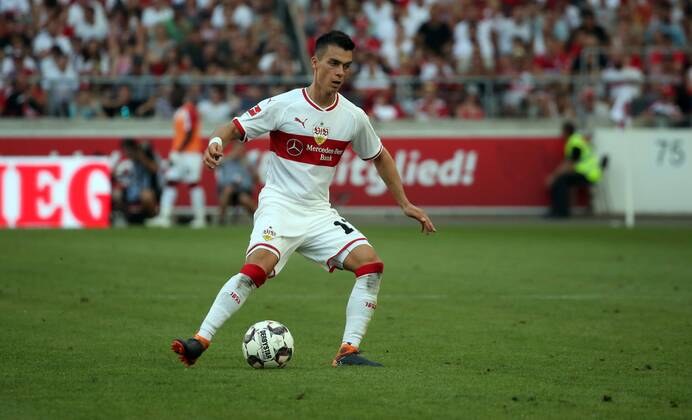 VfB Stuttgart - Atletico Madrid Deutschland, Stuttgart, 05.08.2018, Fussball, Bundesliga, Saison 2018 2019, Testspiel, VfB Stuttgart - Atletico Madrid: Erik Thommy (VfB Stuttgart).
