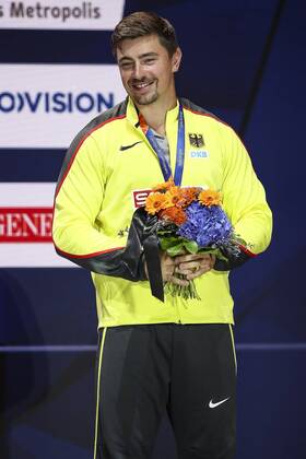 European Athletics Championships; Berlin, 08.08.2018 Bronze im Kugelstossen fuer David Storl (GER); European Athletics Championships am 08.08.18 im Olympiastadion in Berlin (Deutschland).