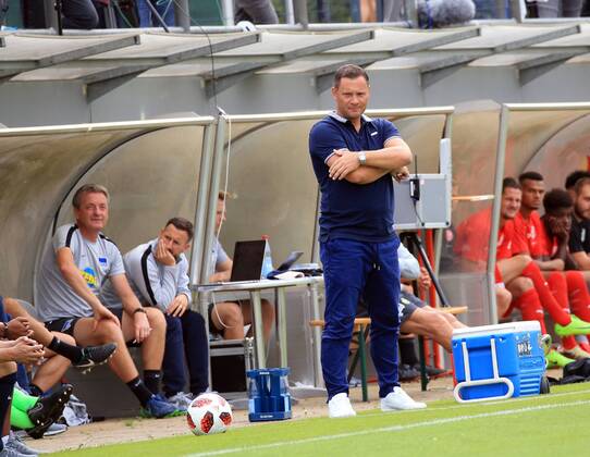 GER, 1.FBL, Hertha BSC VS. Hallenser FC 15.08.2018, Amateurstadion, Berlin, GER, 1.FBL, Hertha BSC VS. Hallenser FC, im Bild Cheftrainer (Head Coach) Pal Dardai (Hertha BSC Berlin)
