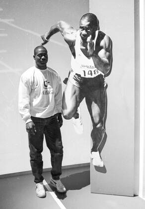 Ben Johnson im ZDF Sportstudio fotografiert am 19.8.1991 in Mainz Ben Johnson im ZDF Sportstudio fotografiert am 19.8.1991 in Mainz
