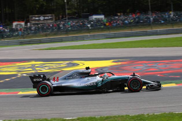 Photo4 LaPresse 25 08 2018 Spa - Francorchamps, Belgium Grand Prix Formula One Belgium 2018 In the pic: Lewis Hamilton (GBR) Mercedes AMG F1 W09 Copyright: xPhoto4 LaPressex