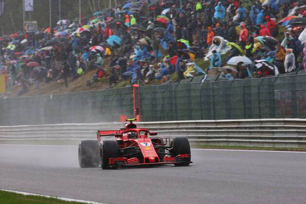 Photo4 LaPresse 25 08 2018 Spa - Francorchamps, Belgium Grand Prix Formula One Belgium 2018 In the pic: Kimi Raikkonen (FIN) Scuderia Ferrari SF71H Copyright: xPhoto4 LaPressex