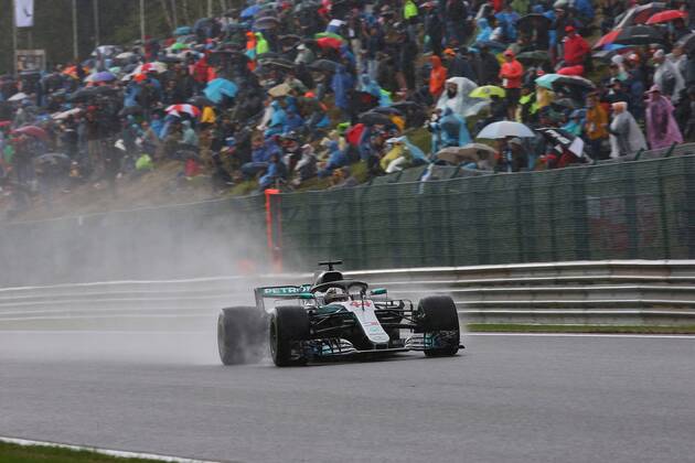 Photo4 LaPresse 25 08 2018 Spa - Francorchamps, Belgium Grand Prix Formula One Belgium 2018 In the pic: Lewis Hamilton (GBR) Mercedes AMG F1 W09 Copyright: xPhoto4 LaPressex