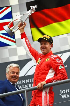 xekx 24.08.- 26.08.2018, FIA Formula 1 Championship, Grosser Preis von Belgien 2018, Grand Prix Belgien, GP Belgian Im Bild: Sieger, 1. Platz, Sebastian Vettel (GER 5), Scuderia Ferrari Spa Francochamps Belgien