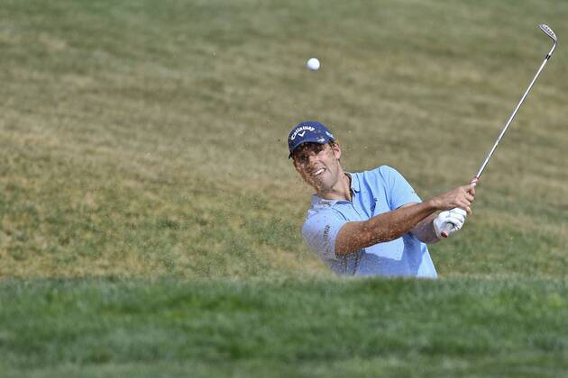 Golfer ANDREA PAVAN of Italy in action during the Czech Masters golf tournament within the European Tour, in Vysoky Ujezd, Czech Republic, on August 26, 2018. (CTKxPhoto MichalxKamaryt) CTKPhotoP201808260504101  kmt
