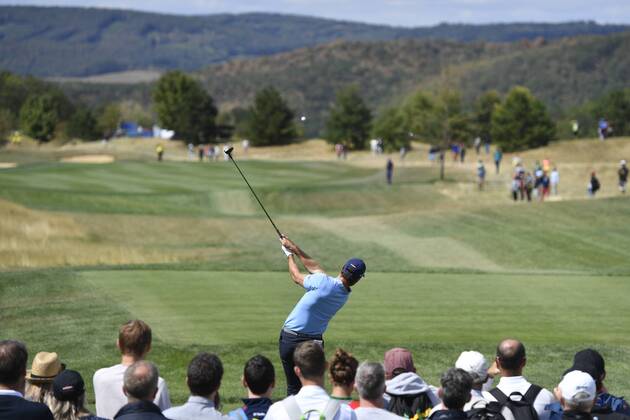 Golfer ANDREA PAVAN of Italy in action during the Czech Masters golf tournament within the European Tour, in Vysoky Ujezd, Czech Republic, on August 26, 2018. (CTKxPhoto MichalxKamaryt) CTKPhotoP201808260505501  kmt 7