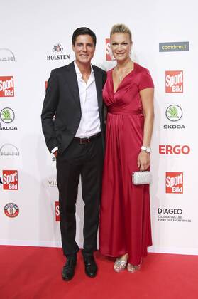 Maria Höfl-Riesch mit Ehemann Marcus Höfl bei der Verleihung des 16. Bild Award 2018 in der Fischauktionshalle. Hamburg, 27.08.2018