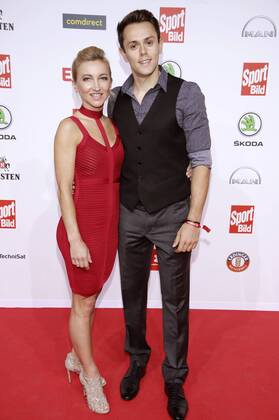 Aljona Savchenko mit Ehemann Liam Cross bei der Verleihung des 16. Bild Award 2018 in der Fischauktionshalle. Hamburg, 27.08.2018