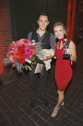 Aljona Savchenko mit Ehemann Liam Cross bei der Verleihung des 16. Bild Award 2018 in der Fischauktionshalle. Hamburg, 27.08.2018
