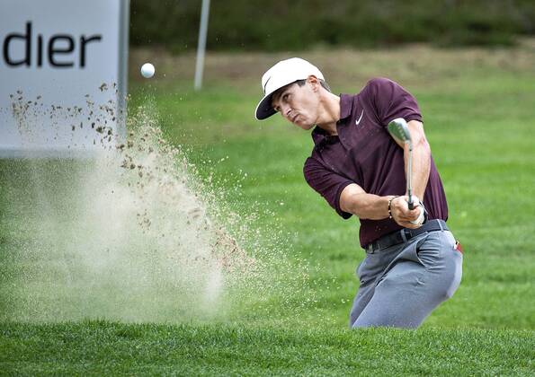 Thorbjoern Olesen ses her i bunker ude paa Pro Am runden dagen foer starten paa golfturneringen Made in Denmark paa Silkeborg Golf Klub , onsdag 29. august 2018.. , Silkeborg Jylland Denmark  Copyright: HenningxBagger HenningxBaggerx COP116 spdk20180829-123022-L