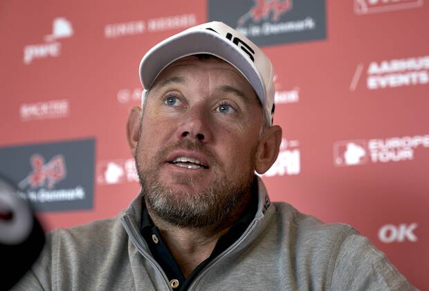 Made in Denmark European Tour Lee Westwood at the press meeting before the golf tournament Made in Denmark, at Silkeborg Golf Club, Wednesday 29 August 2018. Danmark