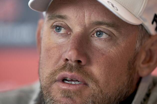 Made in Denmark European Tour Lee Westwood at the press meeting before the golf tournament Made in Denmark, at Silkeborg Golf Club, Wednesday 29 August 2018. Danmark