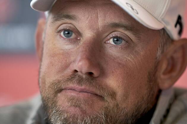 Made in Denmark European Tour Lee Westwood at the press meeting before the golf tournament Made in Denmark, at Silkeborg Golf Club, Wednesday 29 August 2018. Danmark