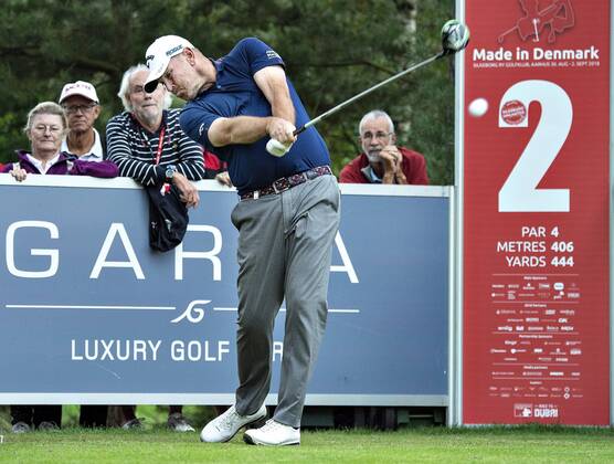 Thomas Bjoern ses her ude paa Pro Am runden dagen foer starten paa golfturneringen Made in Denmark paa Silkeborg Golf Klub , onsdag 29. august 2018.. , Silkeborg Jylland Denmark  Copyright: HenningxBagger HenningxBaggerx COP116 spdk20180829-140911-L