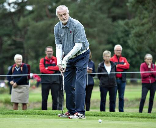 Lars Larsen ses her ude paa Pro Am runden dagen foer starten paa golfturneringen Made in Denmark paa Silkeborg Golf Klub , onsdag 29. august 2018.. , Silkeborg Jylland Denmark  Copyright: HenningxBagger HenningxBaggerx COP116 spdk20180829-141025-L