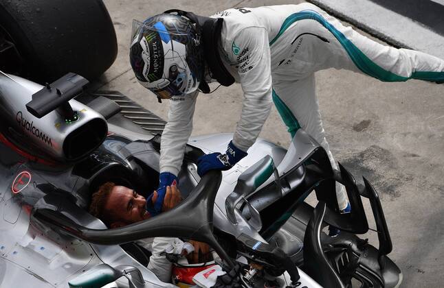 Lewis Hamilton; Valtteri Bottas; Mercedes Grand Prix, formula 1 GP, Italien in Monza, 02.09.2018 Photo:mspb Jerry Andre Lewis Hamilton; Valtteri Bottas; Formel 1 GP, Italien 2018