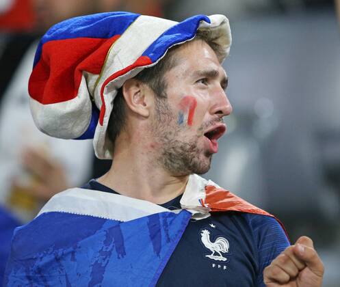SOCCER - UEFA NL, GER vs FRA MUNICH,GERMANY,06.SEP.18 - SOCCER - UEFA Nations League, Germany vs France, international match Länderspiel Image shows a fan of team France. GEPAxpictures xThomasxBachun